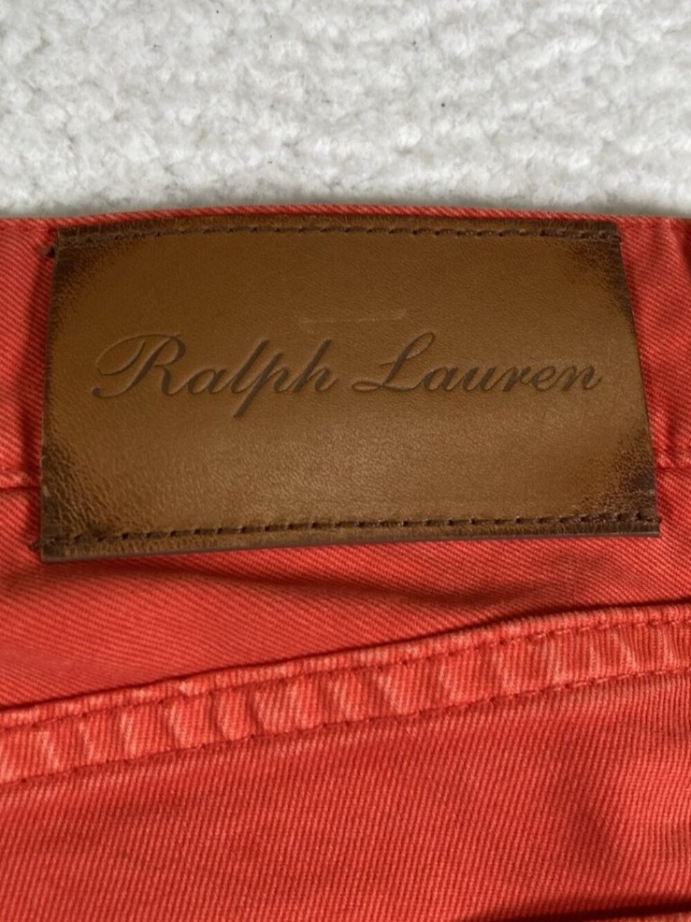 NWT Ralph Lauren Purple Label Men's Orange Denim Jeans Size 36 X 34 - Picture 3 of 13